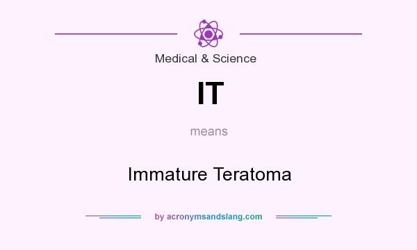 What does IT mean? It stands for Immature Teratoma