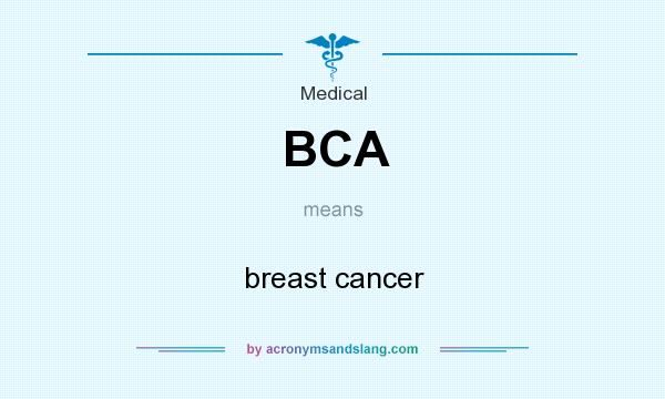 What does BCA mean? It stands for breast cancer