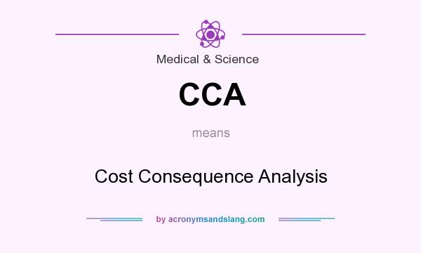 What does CCA mean? It stands for Cost Consequence Analysis