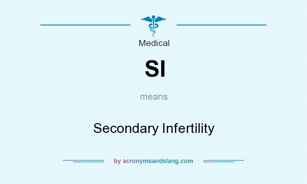 What does SI mean? It stands for Secondary Infertility