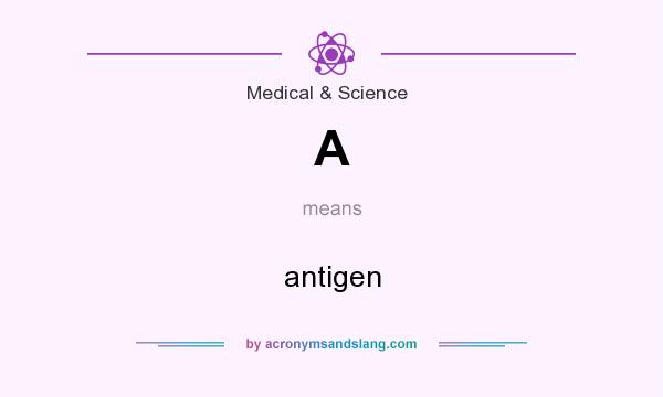 What does A mean? It stands for antigen