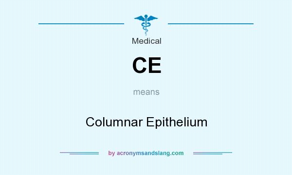 What does CE mean? It stands for Columnar Epithelium