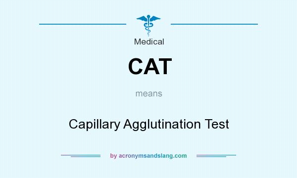What does CAT mean? It stands for Capillary Agglutination Test