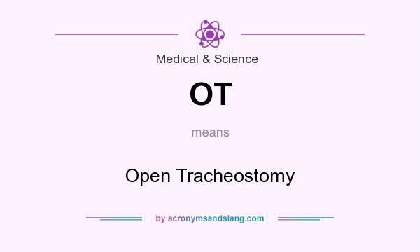 What does OT mean? It stands for Open Tracheostomy