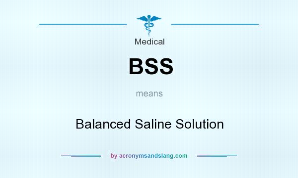 What does BSS mean? It stands for Balanced Saline Solution