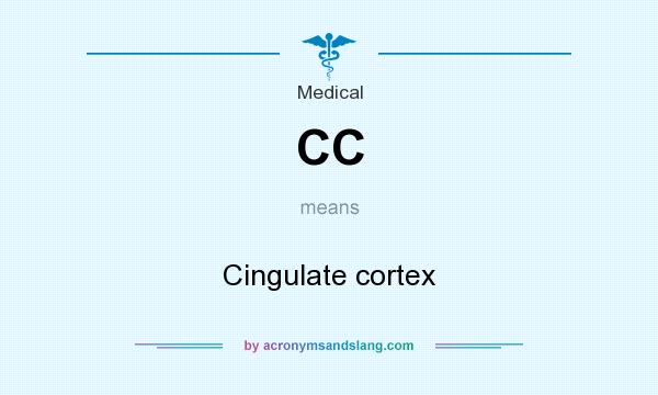 What does CC mean? It stands for Cingulate cortex