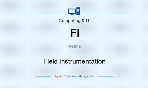 What does FI mean? It stands for Field Instrumentation