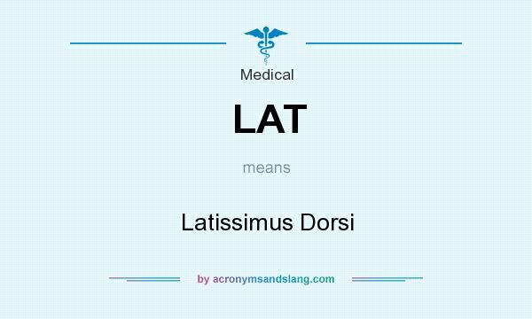 What does LAT mean? It stands for Latissimus Dorsi