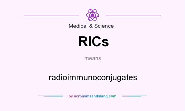 What does RICs mean? It stands for radioimmunoconjugates