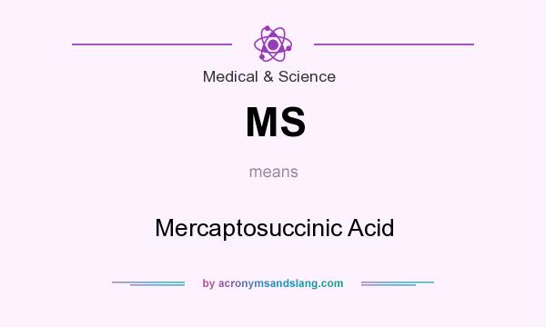 What does MS mean? It stands for Mercaptosuccinic Acid