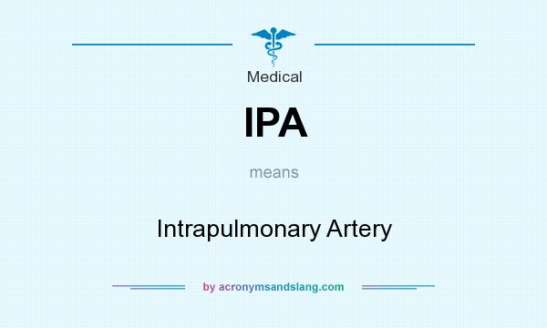 What does IPA mean? It stands for Intrapulmonary Artery