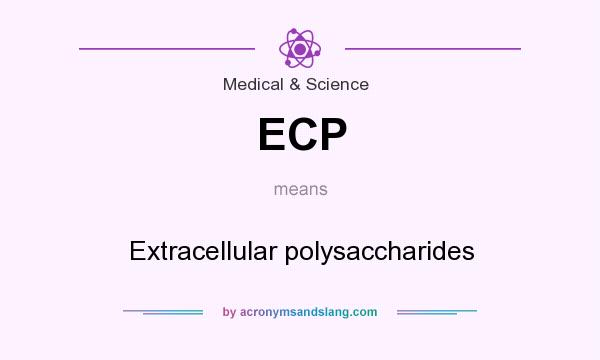 What does ECP mean? It stands for Extracellular polysaccharides