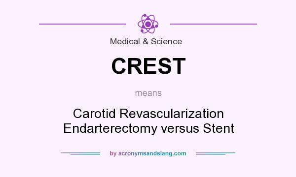 What does CREST mean? It stands for Carotid Revascularization Endarterectomy versus Stent