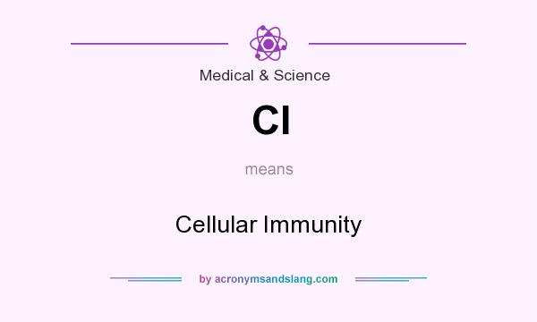 What does CI mean? It stands for Cellular Immunity