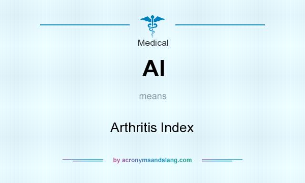 What does AI mean? It stands for Arthritis Index