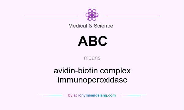 What does ABC mean? It stands for avidin-biotin complex immunoperoxidase