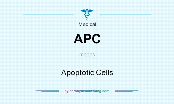 What does APC mean? It stands for Apoptotic Cells