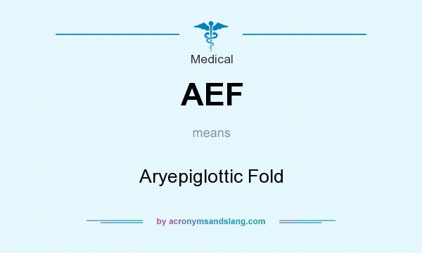What does AEF mean? It stands for Aryepiglottic Fold