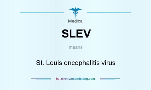 What does SLEV mean? It stands for St. Louis encephalitis virus