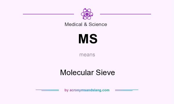 What does MS mean? It stands for Molecular Sieve