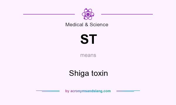 What does ST mean? It stands for Shiga toxin