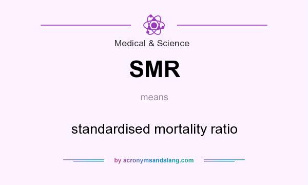 What does SMR mean? It stands for standardised mortality ratio