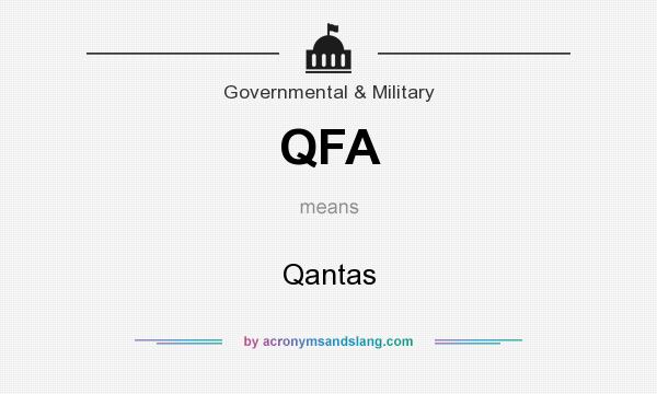 What does QFA mean? It stands for Qantas