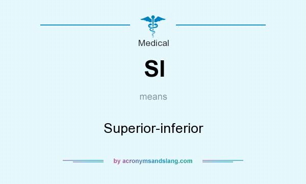 What does SI mean? It stands for Superior-inferior