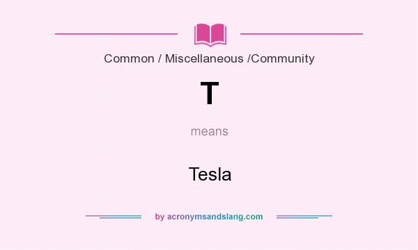 What does T mean? It stands for Tesla