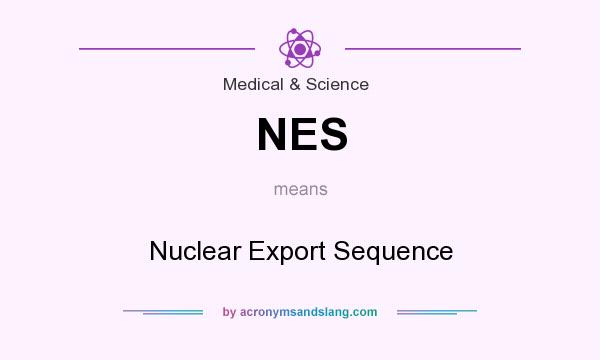 What does NES mean? It stands for Nuclear Export Sequence