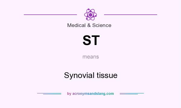 What does ST mean? It stands for Synovial tissue