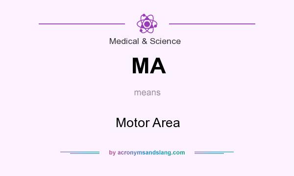 What does MA mean? It stands for Motor Area