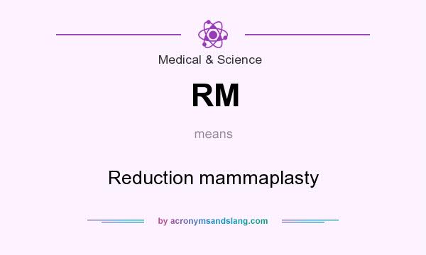 What does RM mean? It stands for Reduction mammaplasty