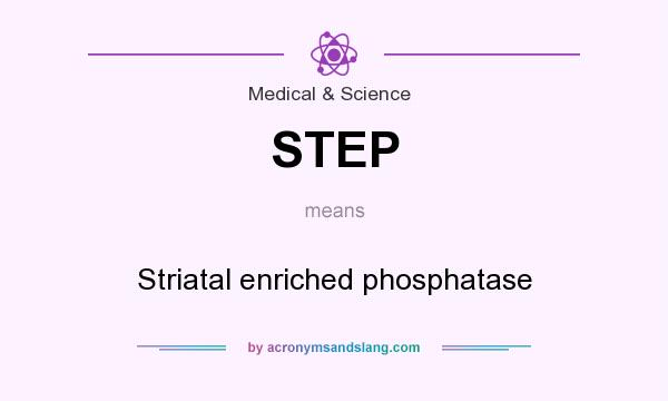 What does STEP mean? It stands for Striatal enriched phosphatase
