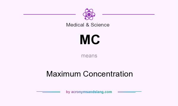 What does MC mean? It stands for Maximum Concentration