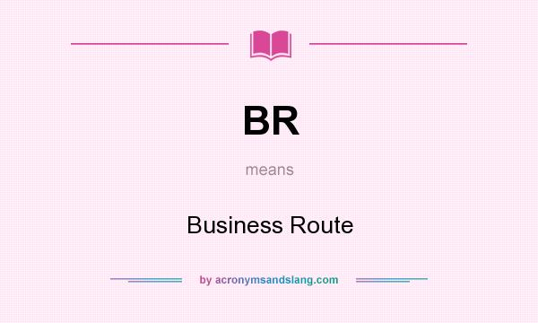 What does BR mean? It stands for Business Route