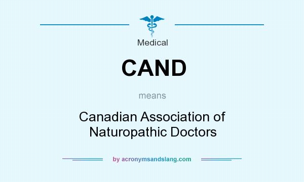 What does CAND mean? It stands for Canadian Association of Naturopathic Doctors