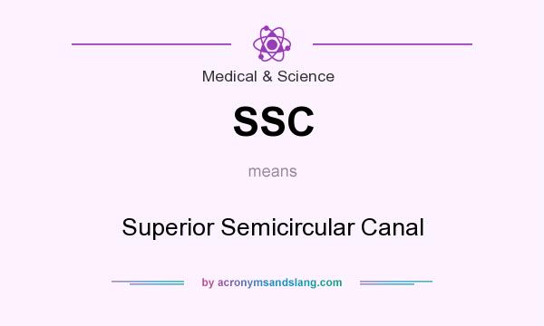 What does SSC mean? It stands for Superior Semicircular Canal