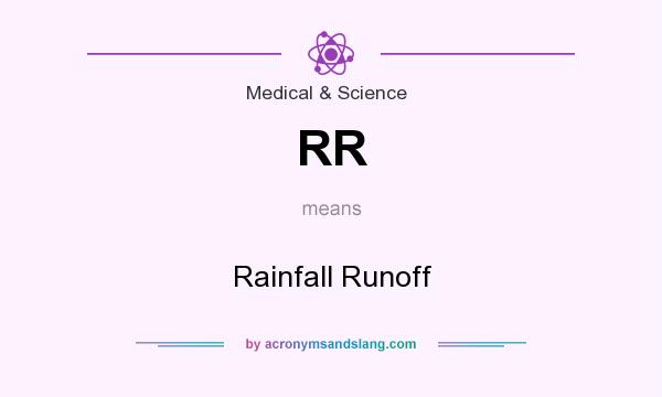 What does RR mean? It stands for Rainfall Runoff