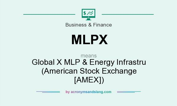 What does MLPX mean? It stands for Global X MLP & Energy Infrastru (American Stock Exchange [AMEX])