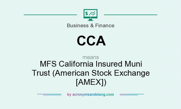 What does CCA mean? It stands for MFS California Insured Muni Trust (American Stock Exchange [AMEX])