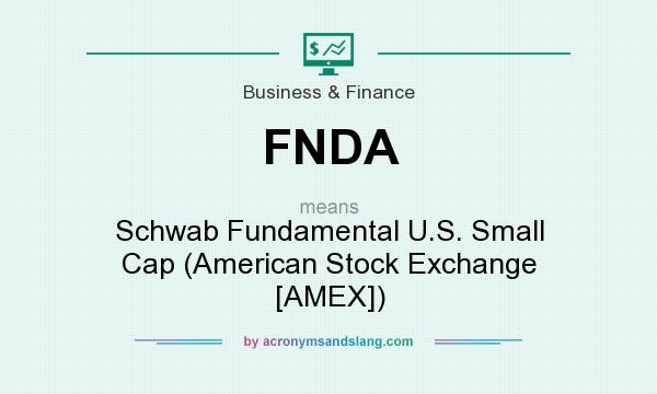 What does FNDA mean? It stands for Schwab Fundamental U.S. Small Cap (American Stock Exchange [AMEX])