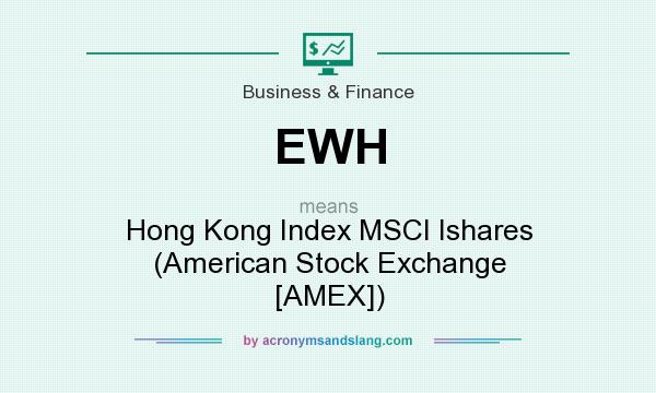 What does EWH mean? It stands for Hong Kong Index MSCI Ishares (American Stock Exchange [AMEX])