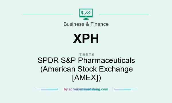 What does XPH mean? It stands for SPDR S&P Pharmaceuticals (American Stock Exchange [AMEX])