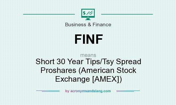 What does FINF mean? It stands for Short 30 Year Tips/Tsy Spread Proshares (American Stock Exchange [AMEX])
