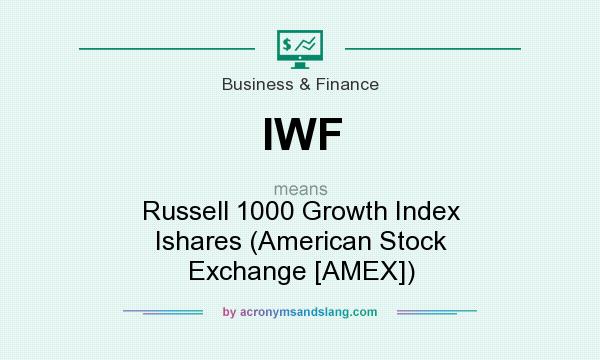 What does IWF mean? It stands for Russell 1000 Growth Index Ishares (American Stock Exchange [AMEX])