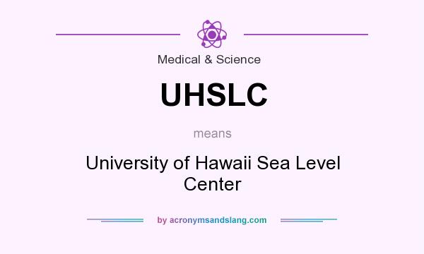 What does UHSLC mean? It stands for University of Hawaii Sea Level Center