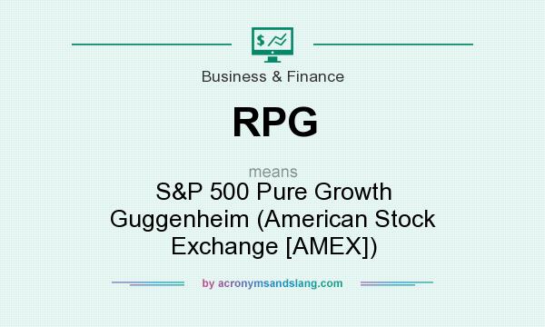 What does RPG mean? It stands for S&P 500 Pure Growth Guggenheim (American Stock Exchange [AMEX])