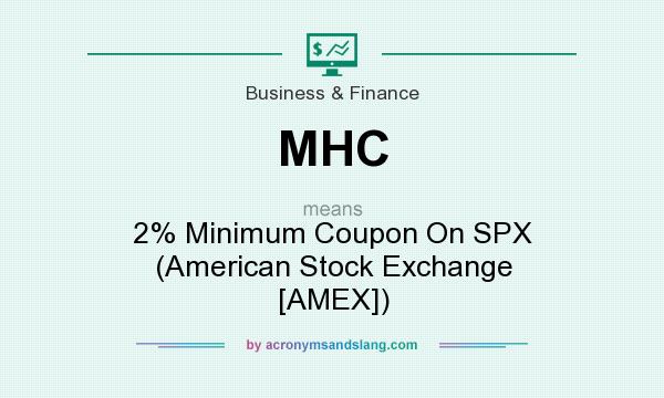 What does MHC mean? It stands for 2% Minimum Coupon On SPX (American Stock Exchange [AMEX])