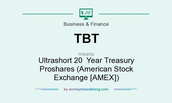 What does TBT mean? It stands for Ultrashort 20  Year Treasury Proshares (American Stock Exchange [AMEX])